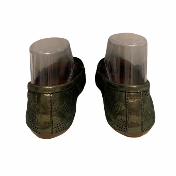 Coach ‘Pat’ Metallic Driving Moccasins Loafers Flats Leather Size 6 Rare - Picture 7 of 13